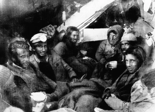 Hunger looks at a wound